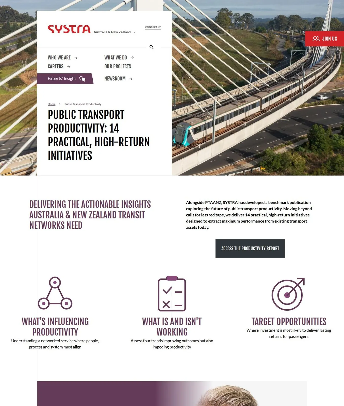A generated on-brand page for the SYSTRA site